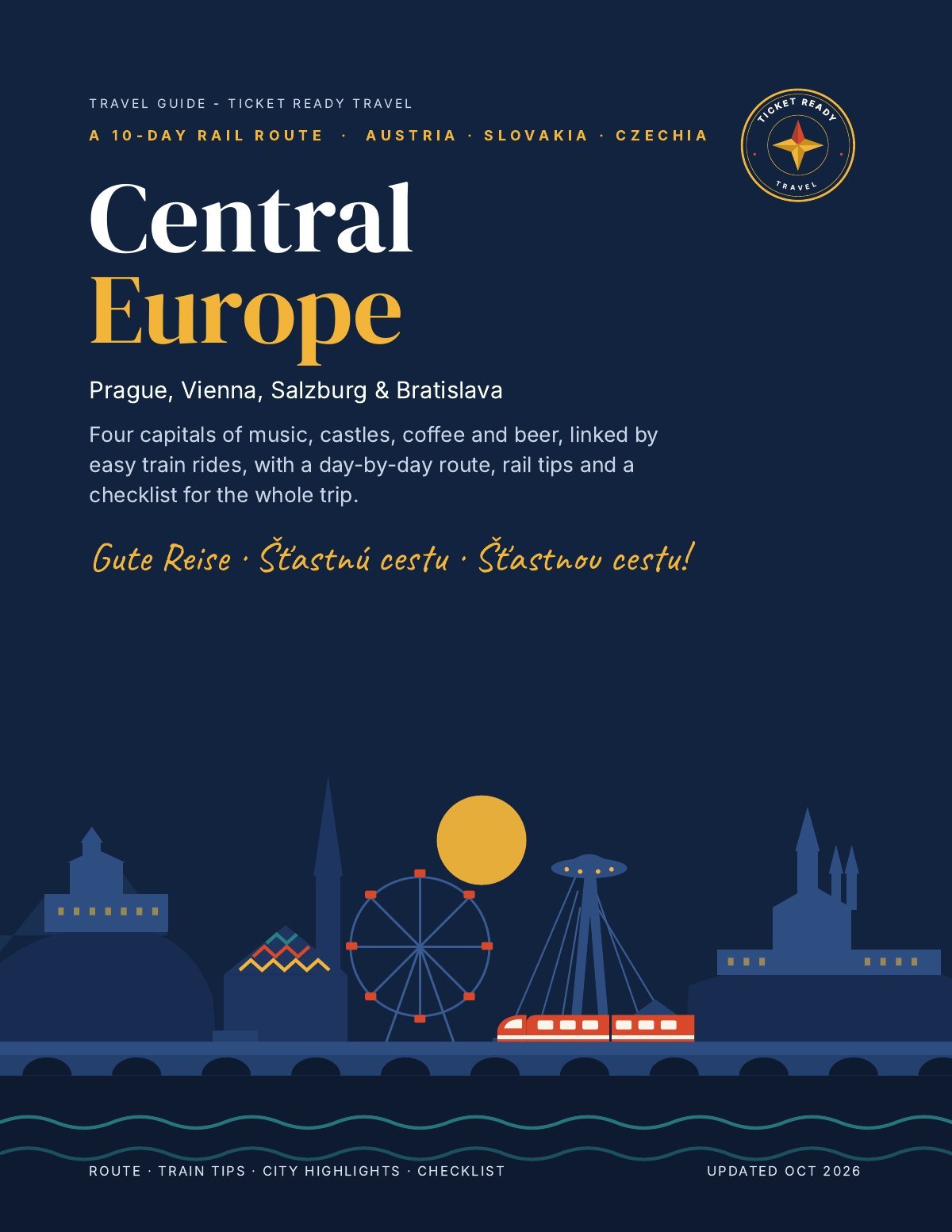 Central Europe by Train: Prague, Vienna, Salzburg & Bratislava guide cover